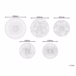 Set of 5 Seagrass Wall Decor Natural PARORE