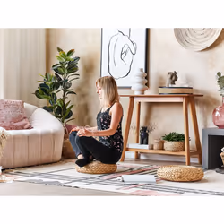 Water Hyacinth Floor Pouffe Natural WAHOO
