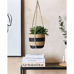 Plant Pot RUFFE Wicker 18 cm Natural