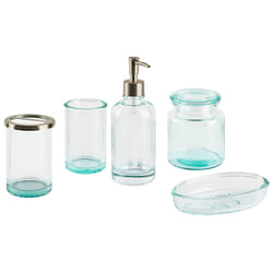 5-Piece Bathroom Accessories Set AMARGA Glass Green
