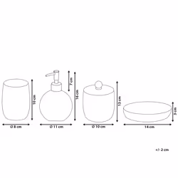 4-Piece Bathroom Accessories Set ROANA Glass Violet