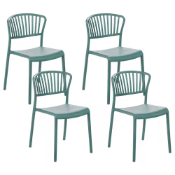 Set of 4 Garden Chairs GELA Mint Green