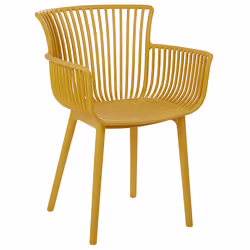 Set of 4 Garden Chairs PESARO Yellow