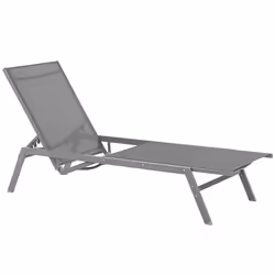 Sun Lounger VERNAZZA Reclining Metal Grey