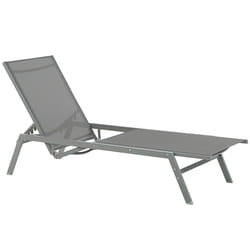Sun Lounger VERNAZZA Reclining Metal Grey