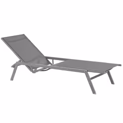 Sun Lounger VERNAZZA Reclining Metal Grey