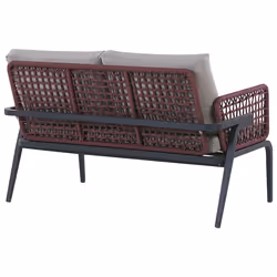 Garden Lounge Set with Table 4 Seater SCIACCA Metal Grey - Additional view 4