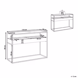 Console Table WACO Tempered Glass Black