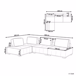 Modular Corner Sofa TIBRO Fabric Grey 4 Seater Right Hand - Additional view 4