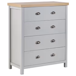 4 Drawer Chest CLIO Light Grey