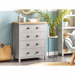 4 Drawer Chest CLIO Light Grey
