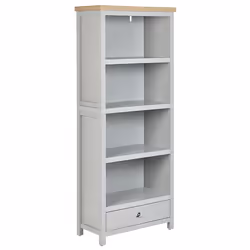 4 Tier Bookcase CLIO 180 cm Light Grey