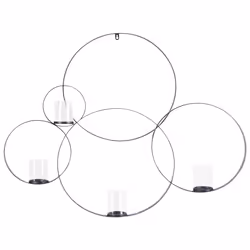 Wall Candle Holder BURU Metal 80 cm Black