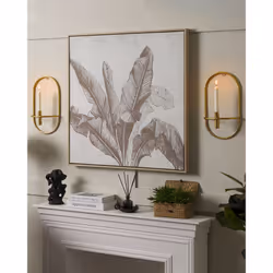 Set of 2 Wall Candle Holders CAVIANA Metal 38 cm Gold