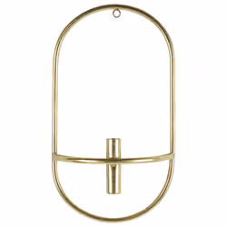 Set of 2 Wall Candle Holders CAVIANA Metal 38 cm Gold