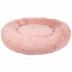 Faux Fur Pet Bed 80 x 80 cm Pink KULU