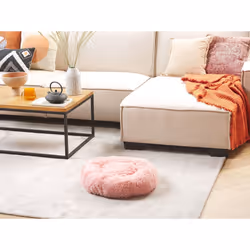 Faux Fur Pet Bed 50 x 50 cm Pink KULU
