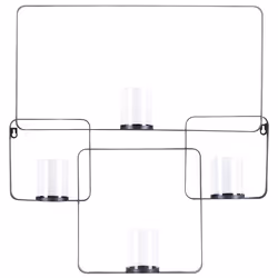 Wall Candle Holder PALAWAN Metal 65 cm Black