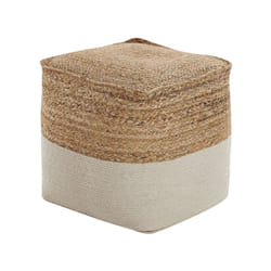 Jute Pouffe Beige KIRAMA