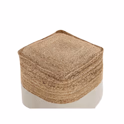 Jute Pouffe Beige KIRAMA