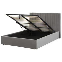 Ottoman Bed Velvet VION 140 x 200 cm (EU Double) Grey