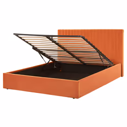Ottoman Bed Velvet VION 160 x 200 cm (EU King Size) Orange