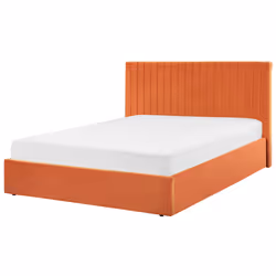 Ottoman Bed Velvet VION 160 x 200 cm (EU King Size) Orange
