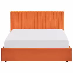 Ottoman Bed Velvet VION 160 x 200 cm (EU King Size) Orange
