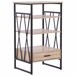 3 Tier Bookcase KEENE 101 cm Light Brown