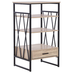 3 Tier Bookcase KEENE 101 cm Light Brown
