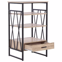 3 Tier Bookcase KEENE 101 cm Light Brown