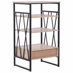 3 Tier Bookcase KEENE 101 cm Light Brown - Additional view 4