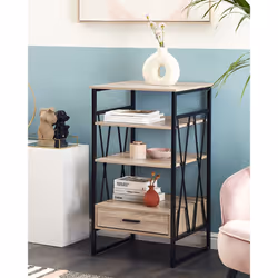 3 Tier Bookcase KEENE 101 cm Light Brown - Additional view 5