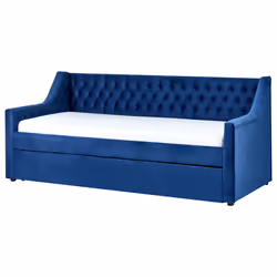 Trundle Bed Velvet MONTARGIS 90 x 200 cm (EU Single) Navy Blue