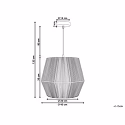 Woven Pendant Lamp Black GWERU