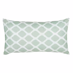 Set of 2 Outdoor Cushions KALAMOS Geometric Pattern 40 x 70 cm Mint Green