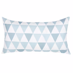 Set of 2 Outdoor Cushions TRIFOS Geometric Pattern 40 x 70 cm Blue