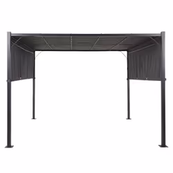 Gazebo LED PARGA Metal 310 cm 310 cm Dark Grey