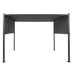 Gazebo LED PARGA Metal 310 cm 310 cm Dark Grey