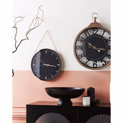Wall Clock BEZAS 30 cm Black