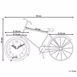 Clock LILLO 59 cm Metal Black