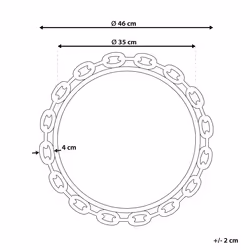 Wall Mirror YEBRA 46 cm 46 cm Gold