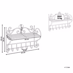 Wall Shelf OSORNO Metal Grey