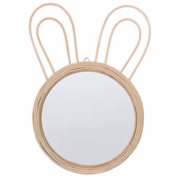 Wall Mirror GOLONG 26 cm 45 cm Rattan Natural