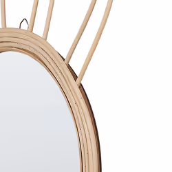 Wall Mirror GOLONG 26 cm 45 cm Rattan Natural