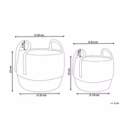 Set of 2 Seagrass Plant Pot Baskets Natural PALADJU