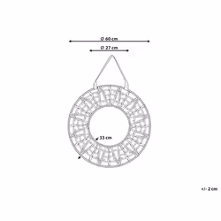 Wall Mirror PALACI 60 cm 60 cm Paper Rope Natural