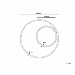 Rattan Round Wall Mirror Ã¸ 60 cm Natural PALAU