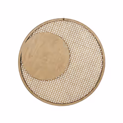 Rattan Round Wall Mirror Ã¸ 60 cm Natural PALAU