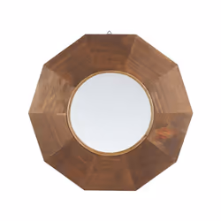 Wooden Wall Mirror 60 x 60 cm Brown ASEM
